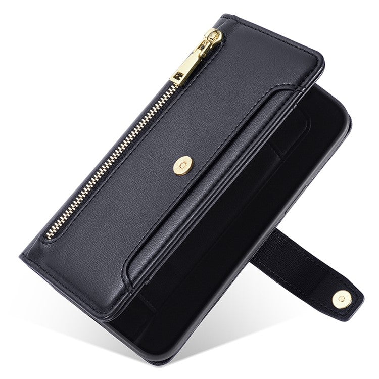 Sheep Texture Cross-body Zipper Wallet Leather Phone Case, For iPhone 16, For iPhone XS Max