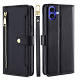 Sheep Texture Cross-body Zipper Wallet Leather Phone Case, For iPhone 17e / 16e, For iPhone 17 Pro Max, For iPhone 17 Pro, For iPhone 17, For iPhone Air, For iPhone 16 Pro Max, For iPhone 16 Pro, For iPhone 16 Plus