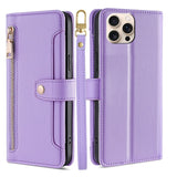 Sheep Texture Cross-body Zipper Wallet Leather Phone Case, For iPhone 17e / 16e, For iPhone 17 Pro Max, For iPhone 17 Pro, For iPhone 17, For iPhone Air, For iPhone 16 Pro Max, For iPhone 16 Pro, For iPhone 16 Plus