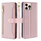 Sheep Texture Cross-body Zipper Wallet Leather Phone Case, For iPhone 17e / 16e, For iPhone 17 Pro Max, For iPhone 17 Pro, For iPhone 17, For iPhone Air, For iPhone 16 Pro Max, For iPhone 16 Pro, For iPhone 16 Plus
