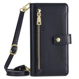 Sheep Texture Cross-body Zipper Wallet Leather Phone Case, For iPhone 17e / 16e, For iPhone 17 Pro Max, For iPhone 17 Pro, For iPhone 17, For iPhone Air, For iPhone 16 Pro Max, For iPhone 16 Pro, For iPhone 16 Plus
