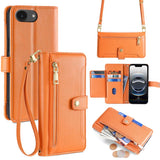 Sheep Texture Cross-body Zipper Wallet Leather Phone Case, For iPhone 17e / 16e, For iPhone 17 Pro Max, For iPhone 17 Pro, For iPhone 17, For iPhone Air, For iPhone 16 Pro Max, For iPhone 16 Pro, For iPhone 16 Plus