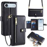 Sheep Texture Cross-body Zipper Wallet Leather Phone Case, For iPhone 17e / 16e, For iPhone 17 Pro Max, For iPhone 17 Pro, For iPhone 17, For iPhone Air, For iPhone 16 Pro Max, For iPhone 16 Pro, For iPhone 16 Plus