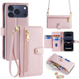 Sheep Texture Cross-body Zipper Wallet Leather Phone Case, For iPhone 17e / 16e, For iPhone 17 Pro Max, For iPhone 17 Pro, For iPhone 17, For iPhone Air, For iPhone 16 Pro Max, For iPhone 16 Pro, For iPhone 16 Plus
