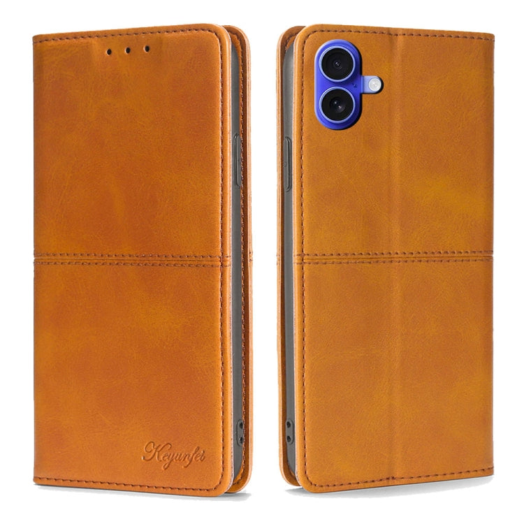Cow Texture Magnetic Leather Phone Case, For iPhone 17 Pro Max, For iPhone 17 Pro, For iPhone 17, For iPhone Air, For iPhone 16 Pro Max, For iPhone 16 Pro, For iPhone 16 Plus, For iPhone 16