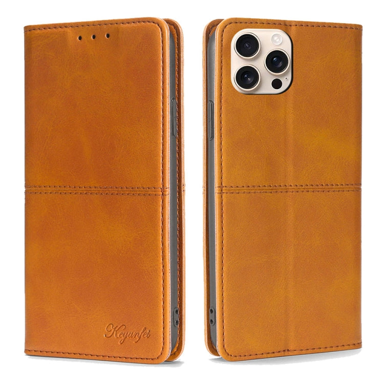 Cow Texture Magnetic Leather Phone Case, For iPhone 17 Pro Max, For iPhone 17 Pro, For iPhone 17, For iPhone Air, For iPhone 16 Pro Max, For iPhone 16 Pro, For iPhone 16 Plus, For iPhone 16