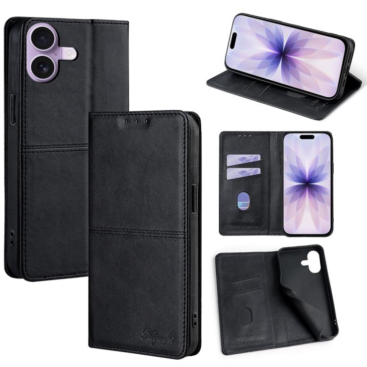 Cow Texture Magnetic Leather Phone Case, For iPhone 17 Pro Max, For iPhone 17 Pro, For iPhone 17, For iPhone Air, For iPhone 16 Pro Max, For iPhone 16 Pro, For iPhone 16 Plus, For iPhone 16