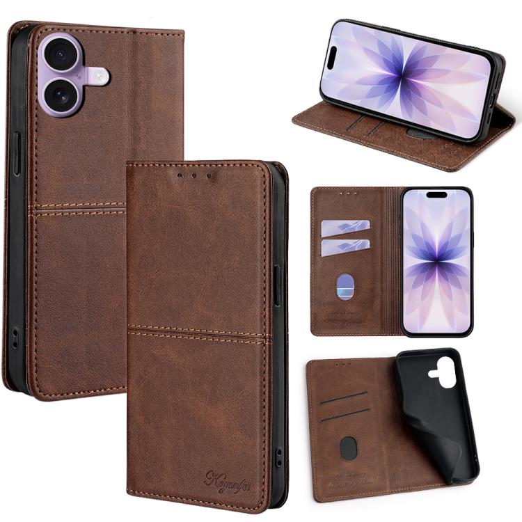 Cow Texture Magnetic Leather Phone Case, For iPhone 17 Pro Max, For iPhone 17 Pro, For iPhone 17, For iPhone Air, For iPhone 16 Pro Max, For iPhone 16 Pro, For iPhone 16 Plus, For iPhone 16