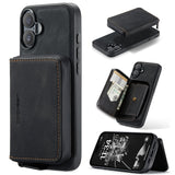 JEEHOOD J02 Magnetic Zipper Horizontal Flip Leather Phone Case, For iPhone 17e / 16e, For iPhone 17 Pro Max, For iPhone 17 Pro, For iPhone Air, For iPhone 16 Plus, For iPhone 16