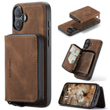 JEEHOOD J02 Magnetic Zipper Horizontal Flip Leather Phone Case, For iPhone 17e / 16e, For iPhone 17 Pro Max, For iPhone 17 Pro, For iPhone Air, For iPhone 16 Plus, For iPhone 16