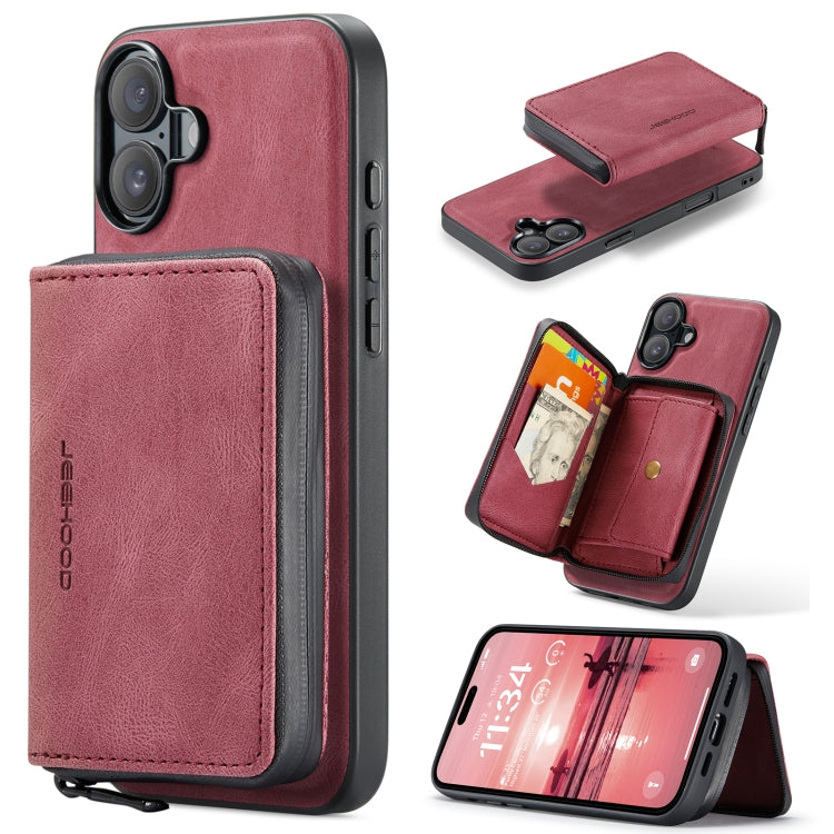 JEEHOOD J02 Magnetic Zipper Horizontal Flip Leather Phone Case, For iPhone 17e / 16e, For iPhone 17 Pro Max, For iPhone 17 Pro, For iPhone Air, For iPhone 16 Plus, For iPhone 16