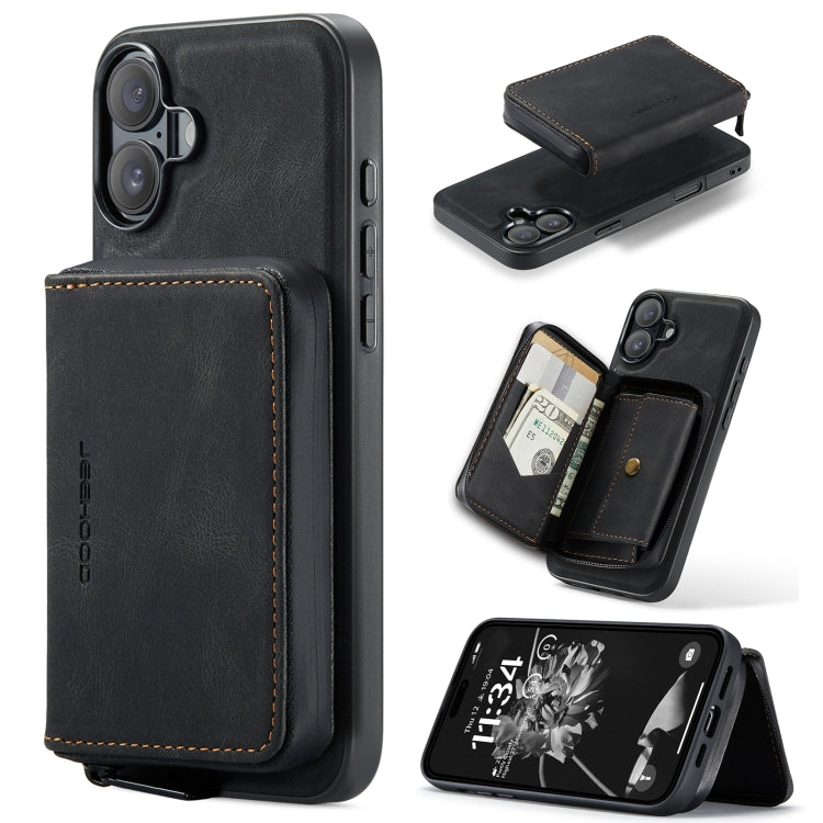 JEEHOOD J02 Magnetic Zipper Horizontal Flip Leather Phone Case, For iPhone 17e / 16e, For iPhone 17 Pro Max, For iPhone 17 Pro, For iPhone Air, For iPhone 16 Plus, For iPhone 16