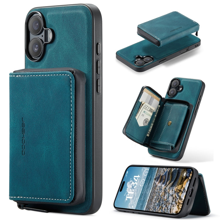 JEEHOOD J02 Magnetic Zipper Horizontal Flip Leather Phone Case, For iPhone 17e / 16e, For iPhone 17 Pro Max, For iPhone 17 Pro, For iPhone Air, For iPhone 16 Plus, For iPhone 16