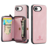 JEEHOOD J02 Magnetic Zipper Horizontal Flip Leather Phone Case, For iPhone 17e / 16e, For iPhone 17 Pro Max, For iPhone 17 Pro, For iPhone Air, For iPhone 16 Plus, For iPhone 16