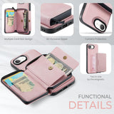 JEEHOOD J02 Magnetic Zipper Horizontal Flip Leather Phone Case, For iPhone 17e / 16e, For iPhone 17 Pro Max, For iPhone 17 Pro, For iPhone Air, For iPhone 16 Plus, For iPhone 16