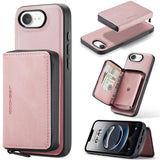 JEEHOOD J02 Magnetic Zipper Horizontal Flip Leather Phone Case, For iPhone 17e / 16e, For iPhone 17 Pro Max, For iPhone 17 Pro, For iPhone Air, For iPhone 16 Plus, For iPhone 16