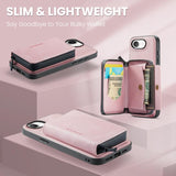 JEEHOOD J02 Magnetic Zipper Horizontal Flip Leather Phone Case, For iPhone 17e / 16e, For iPhone 17 Pro Max, For iPhone 17 Pro, For iPhone Air, For iPhone 16 Plus, For iPhone 16