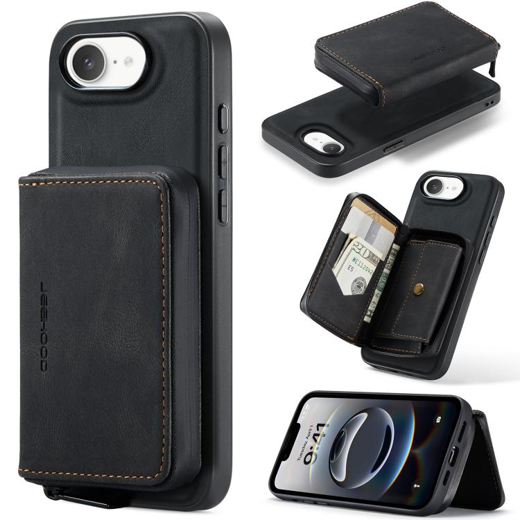 JEEHOOD J02 Magnetic Zipper Horizontal Flip Leather Phone Case, For iPhone 17e / 16e, For iPhone 17 Pro Max, For iPhone 17 Pro, For iPhone Air, For iPhone 16 Plus, For iPhone 16