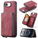 JEEHOOD J02 Magnetic Zipper Horizontal Flip Leather Phone Case, For iPhone 17e / 16e, For iPhone 17 Pro Max, For iPhone 17 Pro, For iPhone Air, For iPhone 16 Plus, For iPhone 16