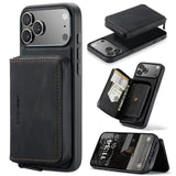 JEEHOOD J02 Magnetic Zipper Horizontal Flip Leather Phone Case, For iPhone 17e / 16e, For iPhone 17 Pro Max, For iPhone 17 Pro, For iPhone Air, For iPhone 16 Plus, For iPhone 16