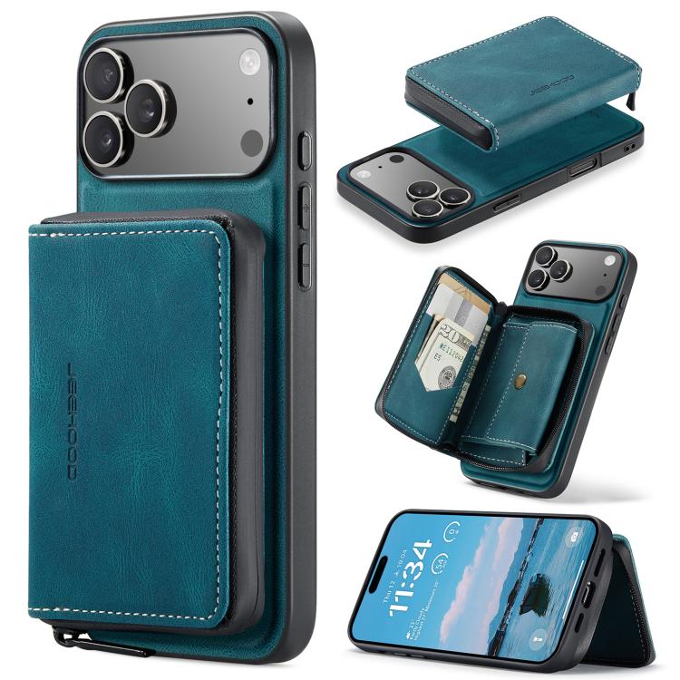 JEEHOOD J02 Magnetic Zipper Horizontal Flip Leather Phone Case, For iPhone 17e / 16e, For iPhone 17 Pro Max, For iPhone 17 Pro, For iPhone Air, For iPhone 16 Plus, For iPhone 16