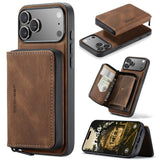 JEEHOOD J02 Magnetic Zipper Horizontal Flip Leather Phone Case, For iPhone 17e / 16e, For iPhone 17 Pro Max, For iPhone 17 Pro, For iPhone Air, For iPhone 16 Plus, For iPhone 16