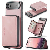 JEEHOOD J02 Magnetic Zipper Horizontal Flip Leather Phone Case, For iPhone 17e / 16e, For iPhone 17 Pro Max, For iPhone 17 Pro, For iPhone Air, For iPhone 16 Plus, For iPhone 16