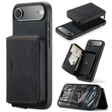 JEEHOOD J02 Magnetic Zipper Horizontal Flip Leather Phone Case, For iPhone 17e / 16e, For iPhone 17 Pro Max, For iPhone 17 Pro, For iPhone Air, For iPhone 16 Plus, For iPhone 16