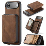 JEEHOOD J02 Magnetic Zipper Horizontal Flip Leather Phone Case, For iPhone 17e / 16e, For iPhone 17 Pro Max, For iPhone 17 Pro, For iPhone Air, For iPhone 16 Plus, For iPhone 16