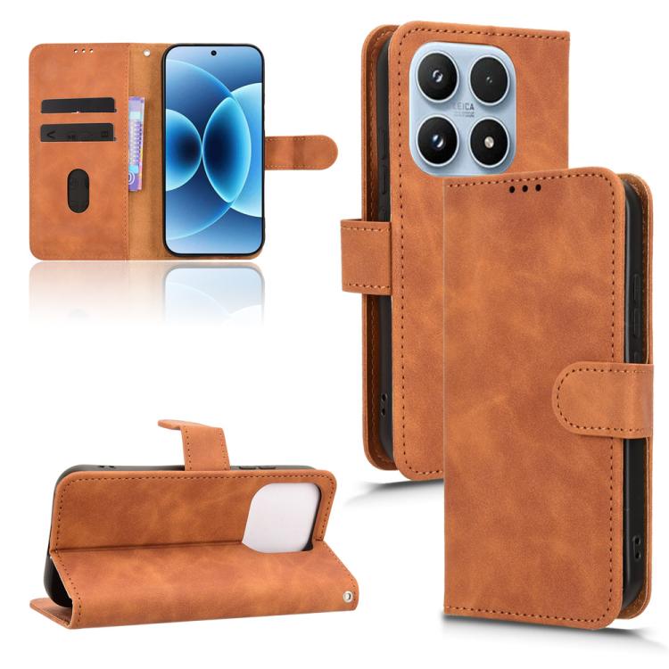 Skin Feel Magnetic Flip Leather Phone Case, For Xiaomi 17T 5G, For Xiaomi 17 Pro Max, For Xiaomi 17 Pro, For Xiaomi 17, For Xiaomi Poco M7 4G 171mm, For Xiaomi 15T Pro 5G, For Xiaomi 15T 5G, For Xiaomi Civi 5 Pro 5G                                     ...