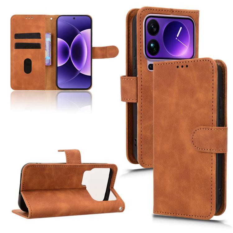 Skin Feel Magnetic Flip Leather Phone Case, For Xiaomi 17T 5G, For Xiaomi 17 Pro Max, For Xiaomi 17 Pro, For Xiaomi 17, For Xiaomi Poco M7 4G 171mm, For Xiaomi 15T Pro 5G, For Xiaomi 15T 5G, For Xiaomi Civi 5 Pro 5G                                     ...