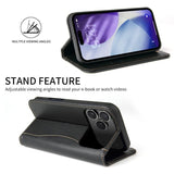 Fierre Shann Cowhide Leather Flip Leather Phone Case, For iPhone 17 Pro Max, For iPhone 17 Pro, For iPhone 17, For iPhone Air, For iPhone 16 Pro Max, For iPhone 16 Pro, For iPhone 16 Plus, For iPhone 16