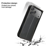 Fierre Shann Cowhide Leather Flip Leather Phone Case, For iPhone 17 Pro Max, For iPhone 17 Pro, For iPhone 17, For iPhone Air, For iPhone 16 Pro Max, For iPhone 16 Pro, For iPhone 16 Plus, For iPhone 16