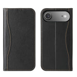 Fierre Shann Cowhide Leather Flip Leather Phone Case, For iPhone 17 Pro Max, For iPhone 17 Pro, For iPhone 17, For iPhone Air, For iPhone 16 Pro Max, For iPhone 16 Pro, For iPhone 16 Plus, For iPhone 16