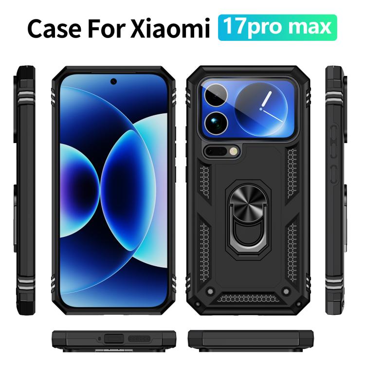 Shockproof TPU + PC Phone Case with Holder, For Xiaomi 17 Pro Max, For Xiaomi 17 Pro, For Xiaomi 17, For Xiaomi 15 Pro, For Xiaomi 15, For Xiaomi 14T Pro, For Xiaomi 14T