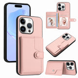 Button Card Bag RFID Anti-theft Phone Case, For iPhone 17 Pro Max, For iPhone 17 Pro, For iPhone 17, For iPhone Air, For iPhone 16 Pro Max, For iPhone 16 Pro, For iPhone 16 Plus, For iPhone 16