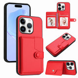 Button Card Bag RFID Anti-theft Phone Case, For iPhone 17 Pro Max, For iPhone 17 Pro, For iPhone 17, For iPhone Air, For iPhone 16 Pro Max, For iPhone 16 Pro, For iPhone 16 Plus, For iPhone 16