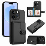 Button Card Bag RFID Anti-theft Phone Case, For iPhone 15 Pro Max, For iPhone 15 Pro, For iPhone 15 Plus, For iPhone 15, For iPhone 14 Plus, For iPhone 14, For iPhone 14 Pro, For iPhone 14 Pro Max