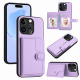 Button Card Bag RFID Anti-theft Phone Case, For iPhone 15 Pro Max, For iPhone 15 Pro, For iPhone 15 Plus, For iPhone 15, For iPhone 14 Plus, For iPhone 14, For iPhone 14 Pro, For iPhone 14 Pro Max