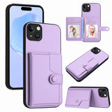 Button Card Bag RFID Anti-theft Phone Case, For iPhone 15 Pro Max, For iPhone 15 Pro, For iPhone 15 Plus, For iPhone 15, For iPhone 14 Plus, For iPhone 14, For iPhone 14 Pro, For iPhone 14 Pro Max