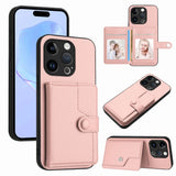 Button Card Bag RFID Anti-theft Phone Case, For iPhone 15 Pro Max, For iPhone 15 Pro, For iPhone 15 Plus, For iPhone 15, For iPhone 14 Plus, For iPhone 14, For iPhone 14 Pro, For iPhone 14 Pro Max