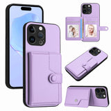 Button Card Bag RFID Anti-theft Phone Case, For iPhone 15 Pro Max, For iPhone 15 Pro, For iPhone 15 Plus, For iPhone 15, For iPhone 14 Plus, For iPhone 14, For iPhone 14 Pro, For iPhone 14 Pro Max