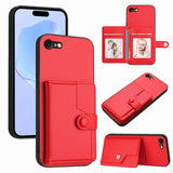 Button Card Bag RFID Anti-theft Phone Case, For iPhone SE 2022 / 2020, For iPhone 13 Pro Max, For iPhone 13 Pro, For iPhone 13, For iPhone 13 mini, For iPhone 12, For iPhone 12 Pro Max, For iPhone 12 Pro