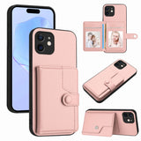 Button Card Bag RFID Anti-theft Phone Case, For iPhone 12 mini, For iPhone 11 Pro Max, For iPhone 11, For iPhone 11 Pro, For iPhone XS / X, For iPhone XR, For iPhone XS Max, For iPhone 8 Plus / 7 Plus