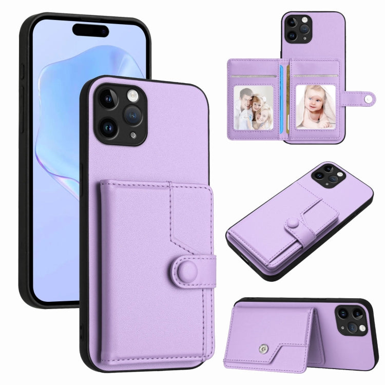 Button Card Bag RFID Anti-theft Phone Case, For iPhone 12 mini, For iPhone 11 Pro Max, For iPhone 11, For iPhone 11 Pro, For iPhone XS / X, For iPhone XR, For iPhone XS Max, For iPhone 8 Plus / 7 Plus