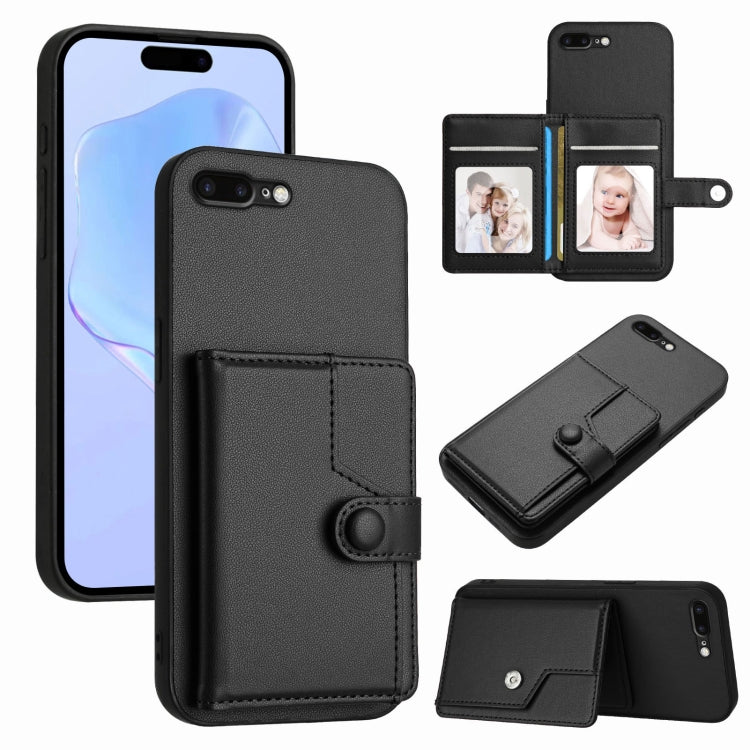 Button Card Bag RFID Anti-theft Phone Case, For iPhone 12 mini, For iPhone 11 Pro Max, For iPhone 11, For iPhone 11 Pro, For iPhone XS / X, For iPhone XR, For iPhone XS Max, For iPhone 8 Plus / 7 Plus