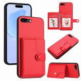 Button Card Bag RFID Anti-theft Phone Case, For iPhone 12 mini, For iPhone 11 Pro Max, For iPhone 11, For iPhone 11 Pro, For iPhone XS / X, For iPhone XR, For iPhone XS Max, For iPhone 8 Plus / 7 Plus