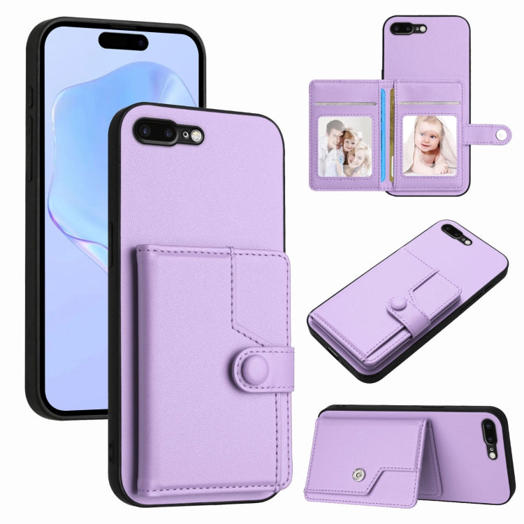 Button Card Bag RFID Anti-theft Phone Case, For iPhone 12 mini, For iPhone 11 Pro Max, For iPhone 11, For iPhone 11 Pro, For iPhone XS / X, For iPhone XR, For iPhone XS Max, For iPhone 8 Plus / 7 Plus