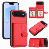 Button Card Bag RFID Anti-theft Phone Case, For iPhone 17 Pro Max, For iPhone 17 Pro, For iPhone 17, For iPhone Air, For iPhone 16 Pro Max, For iPhone 16 Pro, For iPhone 16 Plus, For iPhone 16