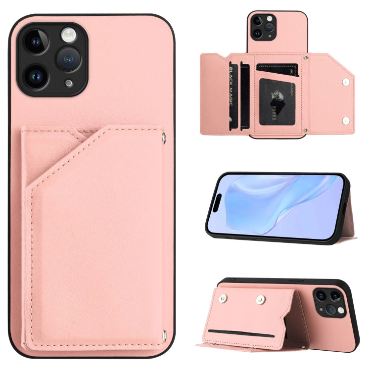 Skin Feel Four Card Slots Phone Case with Wrist Strap, For iPhone 12 mini, For iPhone 11 Pro Max, For iPhone 11, For iPhone 11 Pro, For iPhone X / XS, For iPhone XR, For iPhone XS Max, For iPhone 7 Plus / 8 Plus